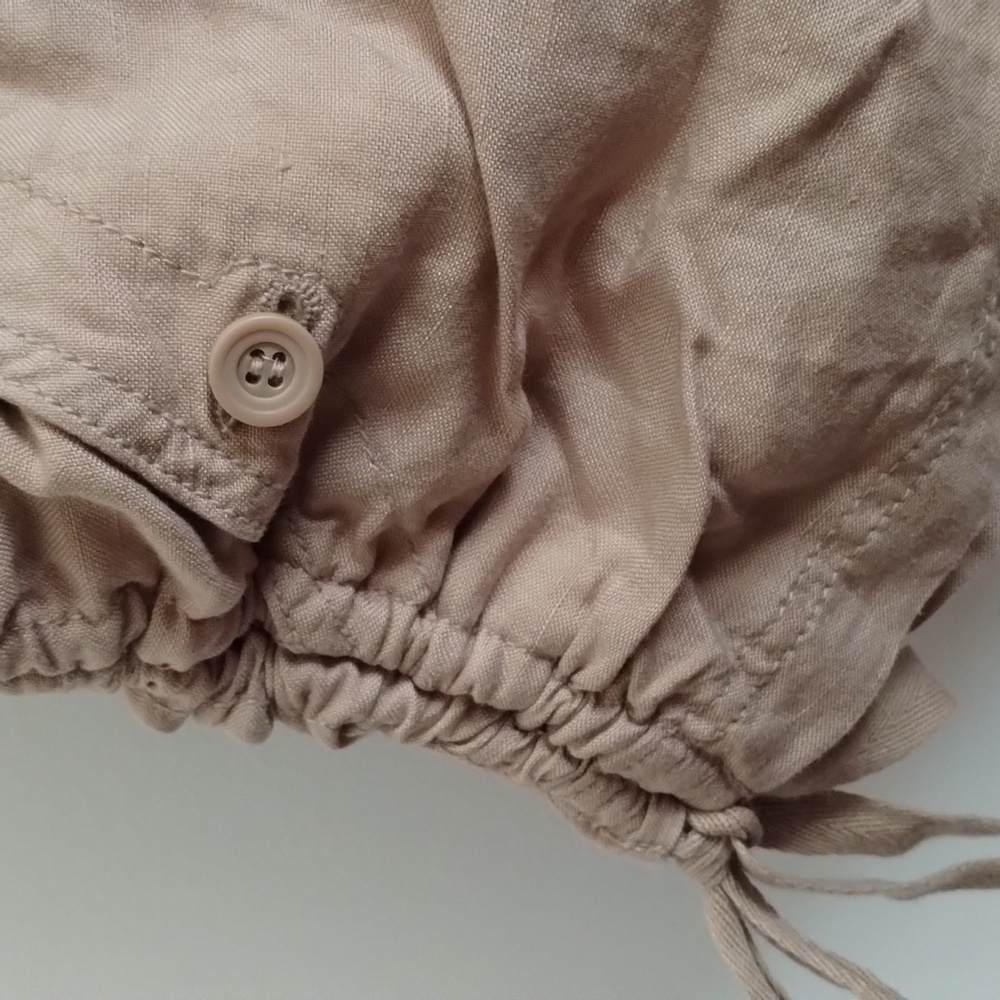 Size 7 NWT@40 Candies Linen Rayon Gathered Hoocy-Koochy Cargo Short-Shorts COPY